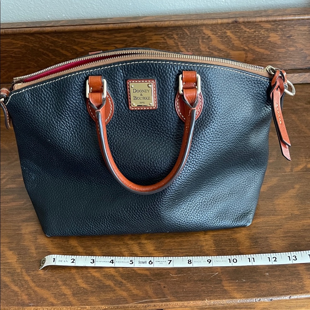 Dooney & Bourke Black and Tan Satchel